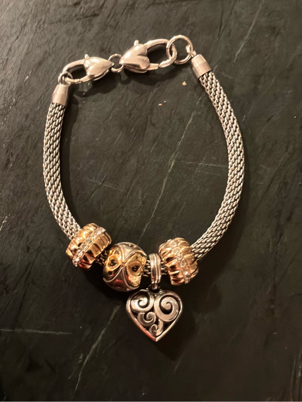 Brighton Charm Bracelet with Heart Charms & Room to Grow